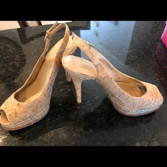 Stuart Weitzman Cork Platform Heels! - Picture 3 of 3